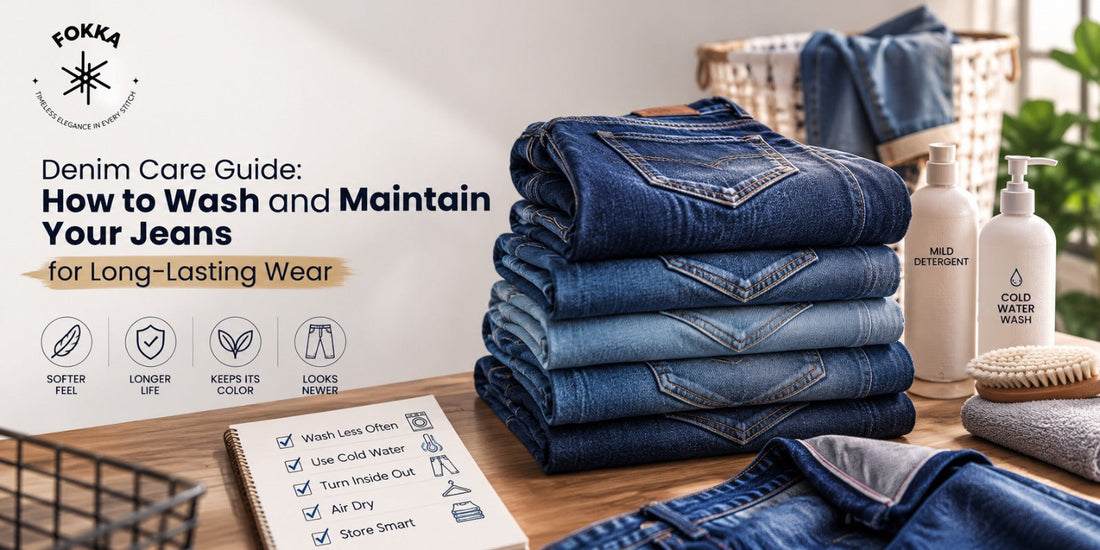 Washing and caring for denim jeans