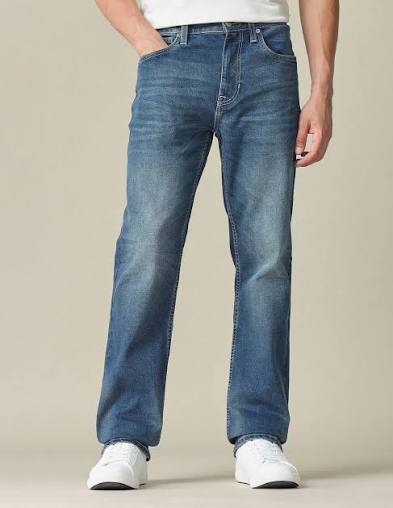 Blue Denim Straight Jeans